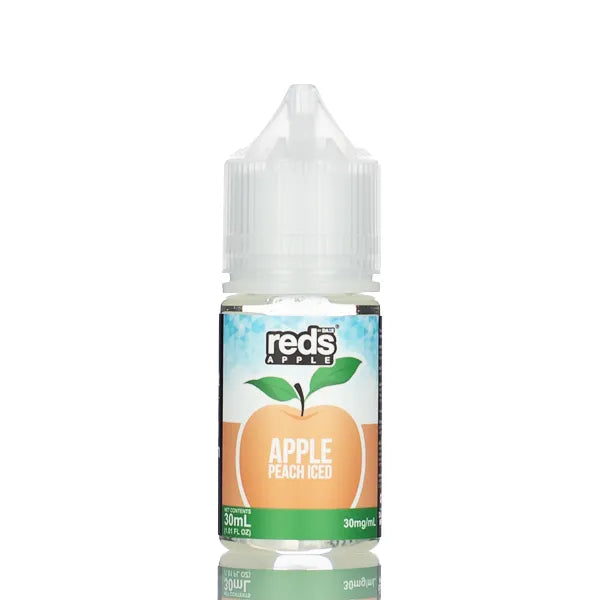 7 Daze TFN Salt Series - Reds Apple eJuice - Peach Iced - 30ml - Black Coral